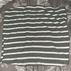 striped strapless top
